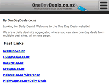 Tablet Screenshot of onedaydeals.co.nz